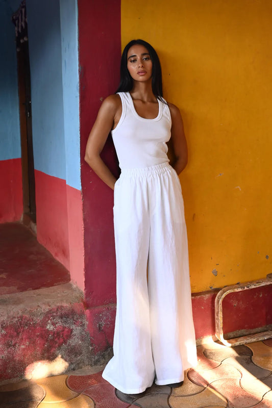 Shanty, Positano Pant White Linen