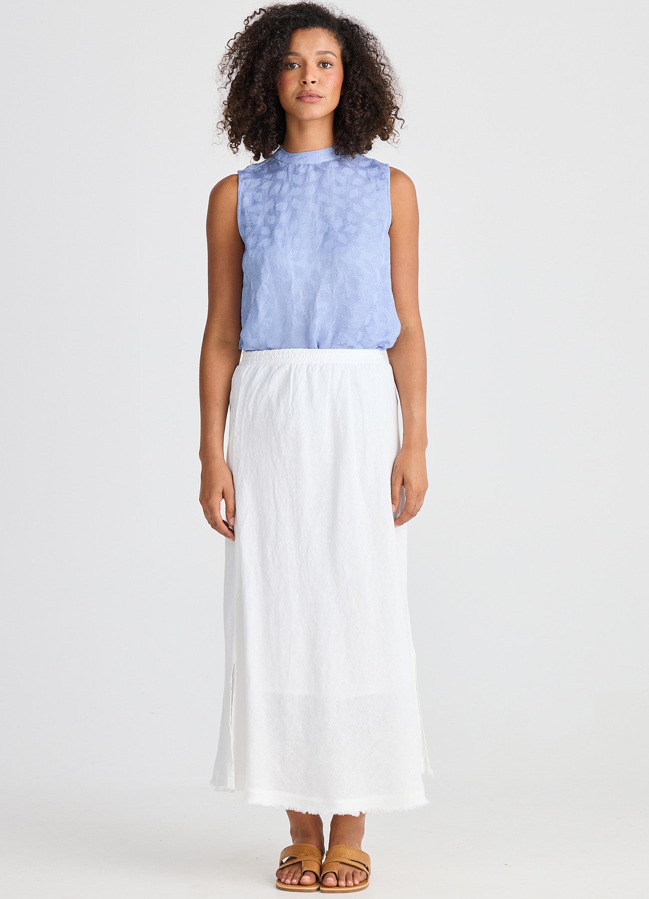 Shanty, Sicily Skirt White linen