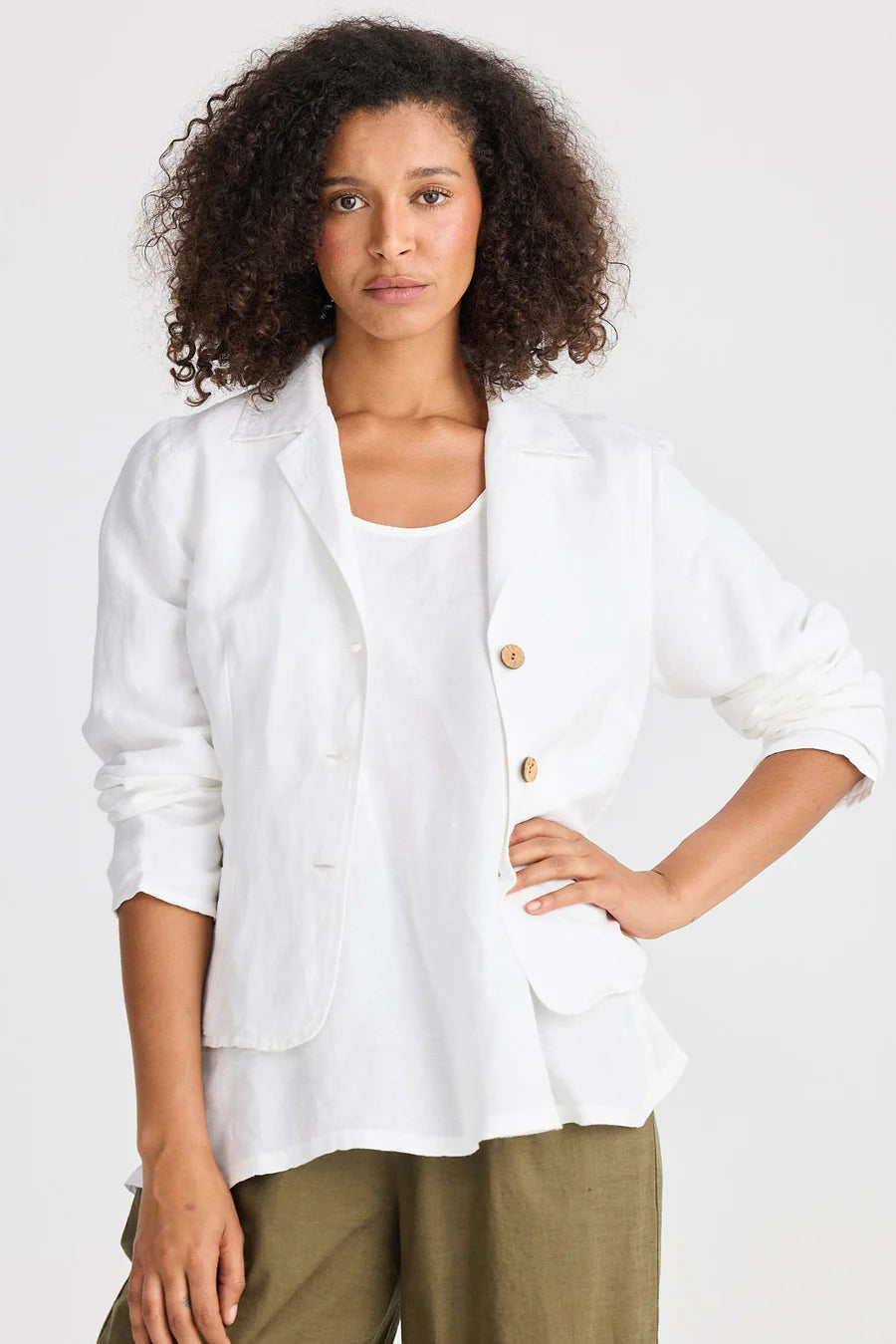 Shanty, Amalfi jacket White linen blend