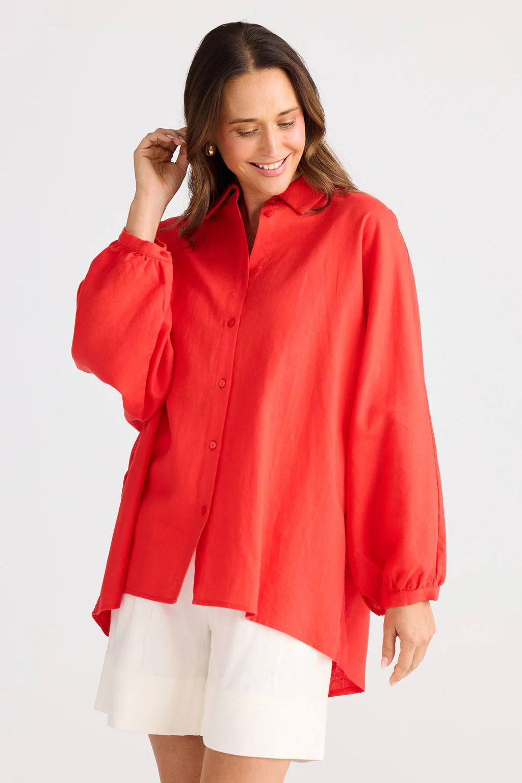 Brave and True, Monty Shirt Poppy red