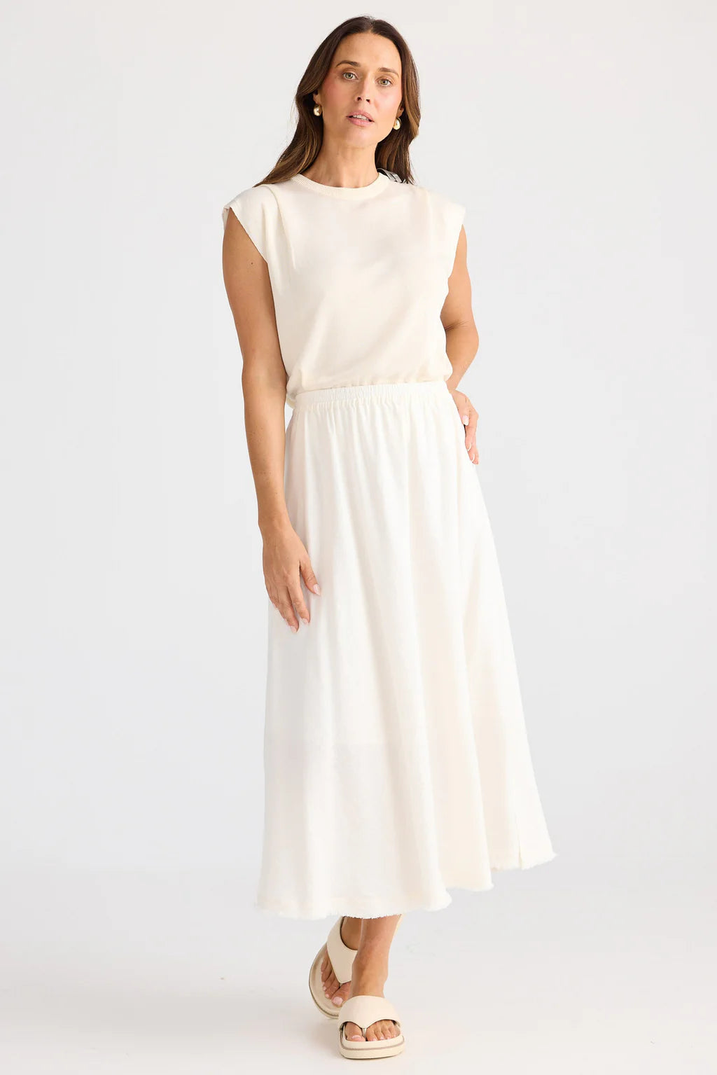 Brave and True, Oakley Skirt Off white