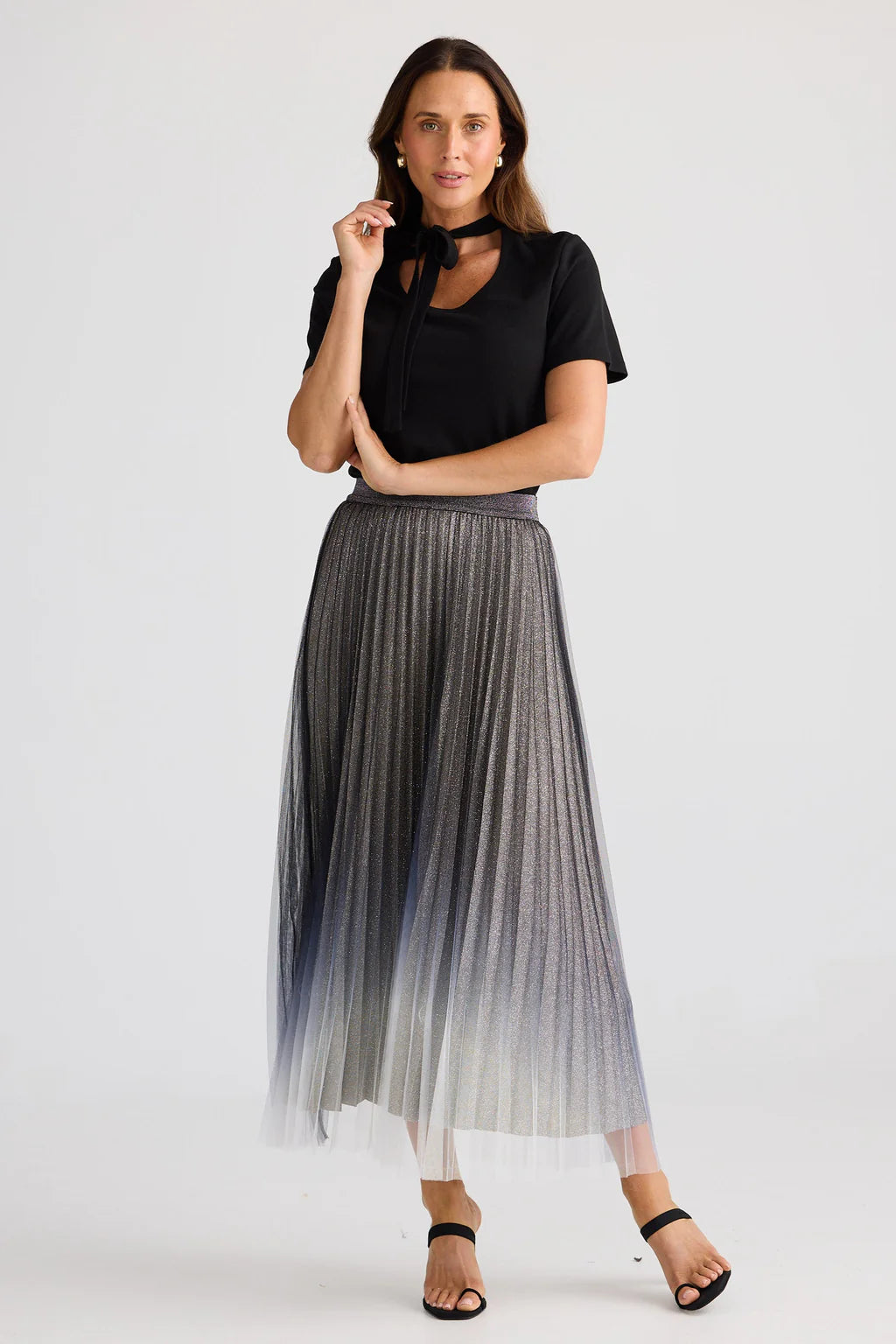 Brave and True, West End Skirt Black ombré
