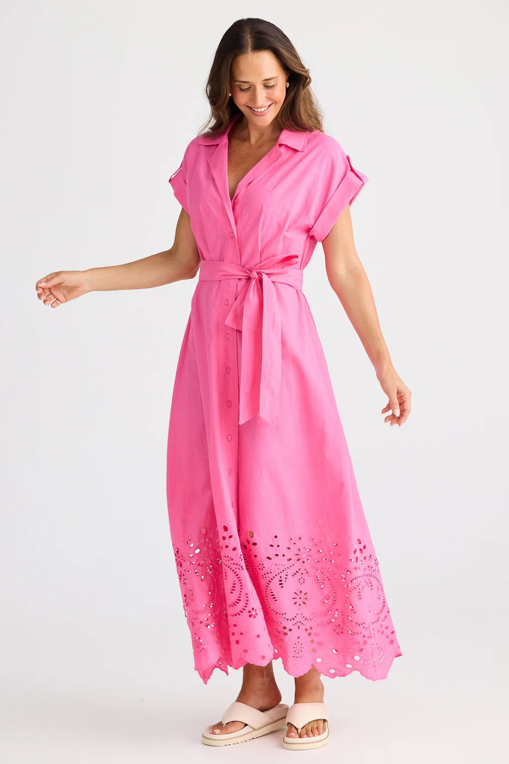 Brave and True, Versailles Dress Hot Pink