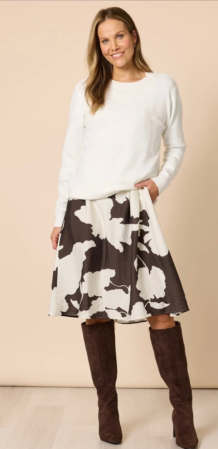 Threadz, Alpine Spot Knit Winter White 49279